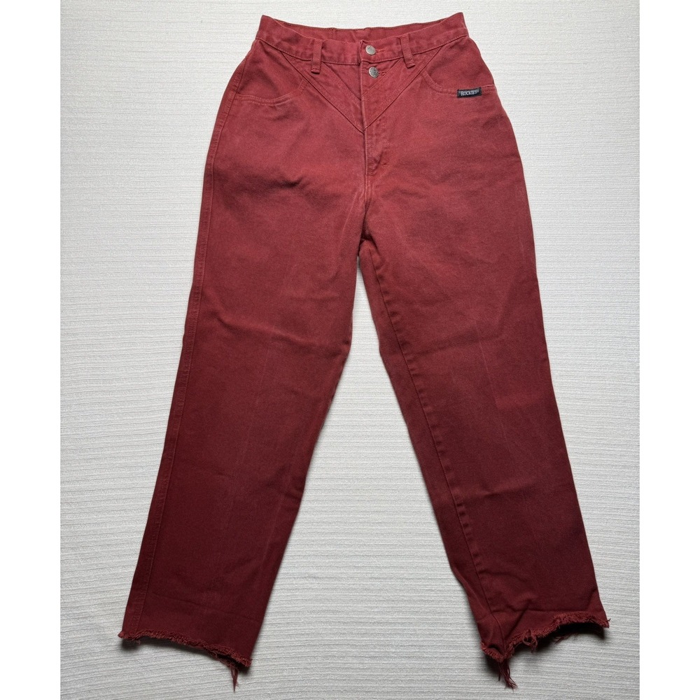 VTG Rocky Mountain Sz 30/11 Cut (Actual 25x26) Red Jeans Made in USA 100% Cotton